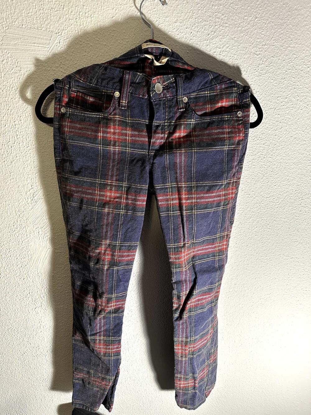 Vintage Levi Plaid corduroy womens pants